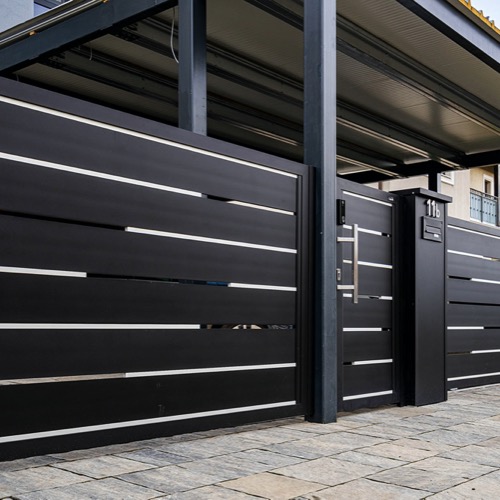 Gard aluminiu - RAL 9005