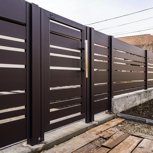 Gard aluminiu - RAL 8019