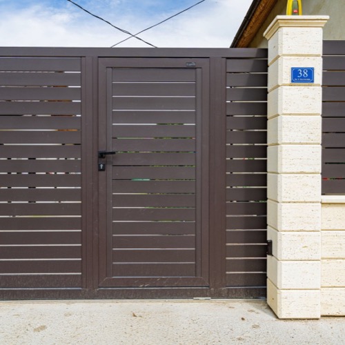 Gard aluminiu - RAL 8019